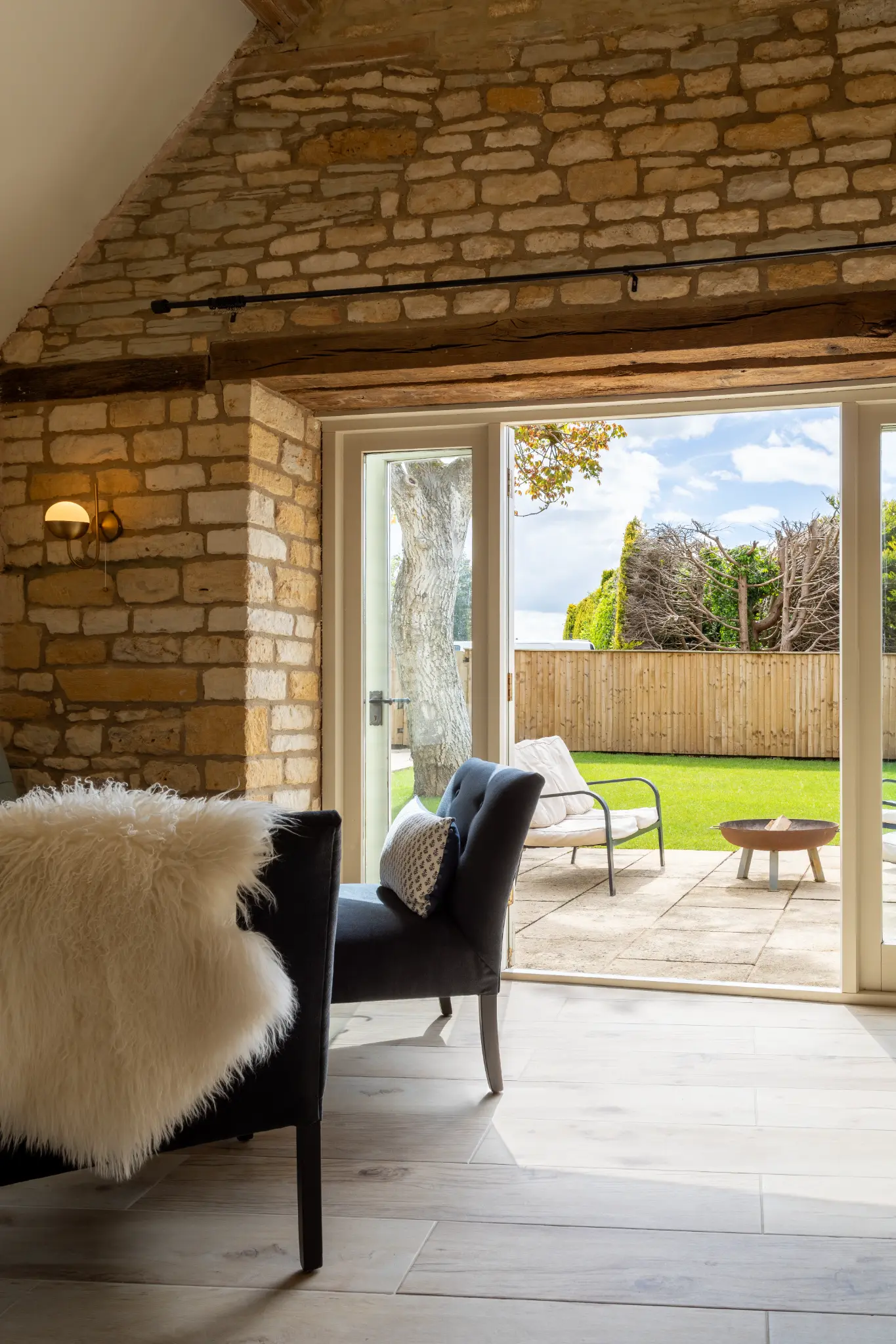 View from the living room through to the garden